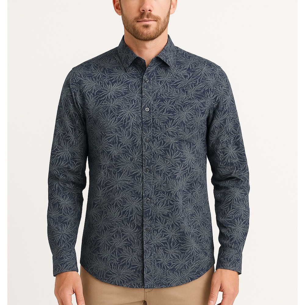 Johnnie-O Rand Top Shelf‎ Mens Medium M Button Up Shirt in Wake Blue NEW!
